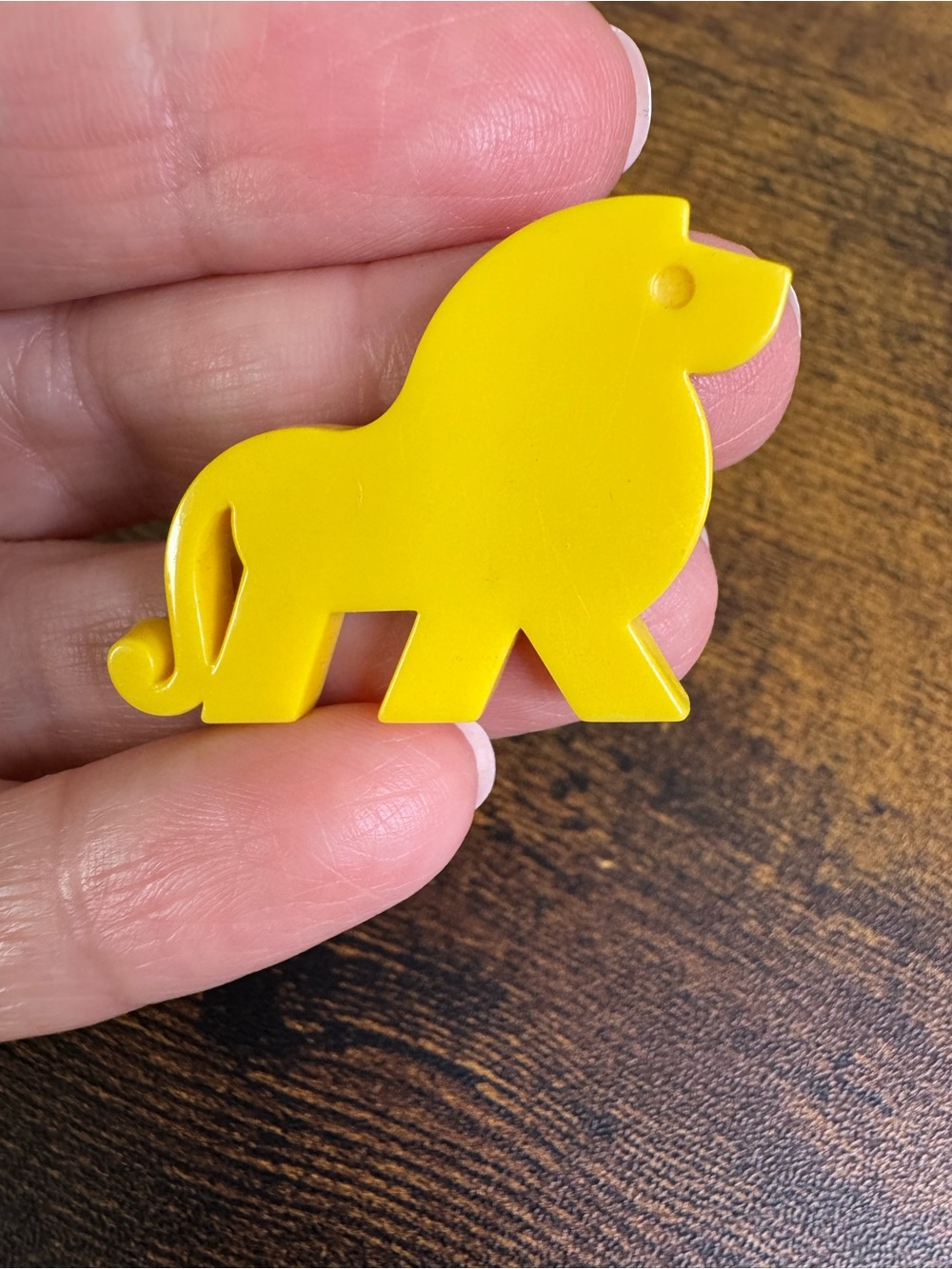 Bright Yellow Lion Acrylic Lapel Pin - Dart Ind.
